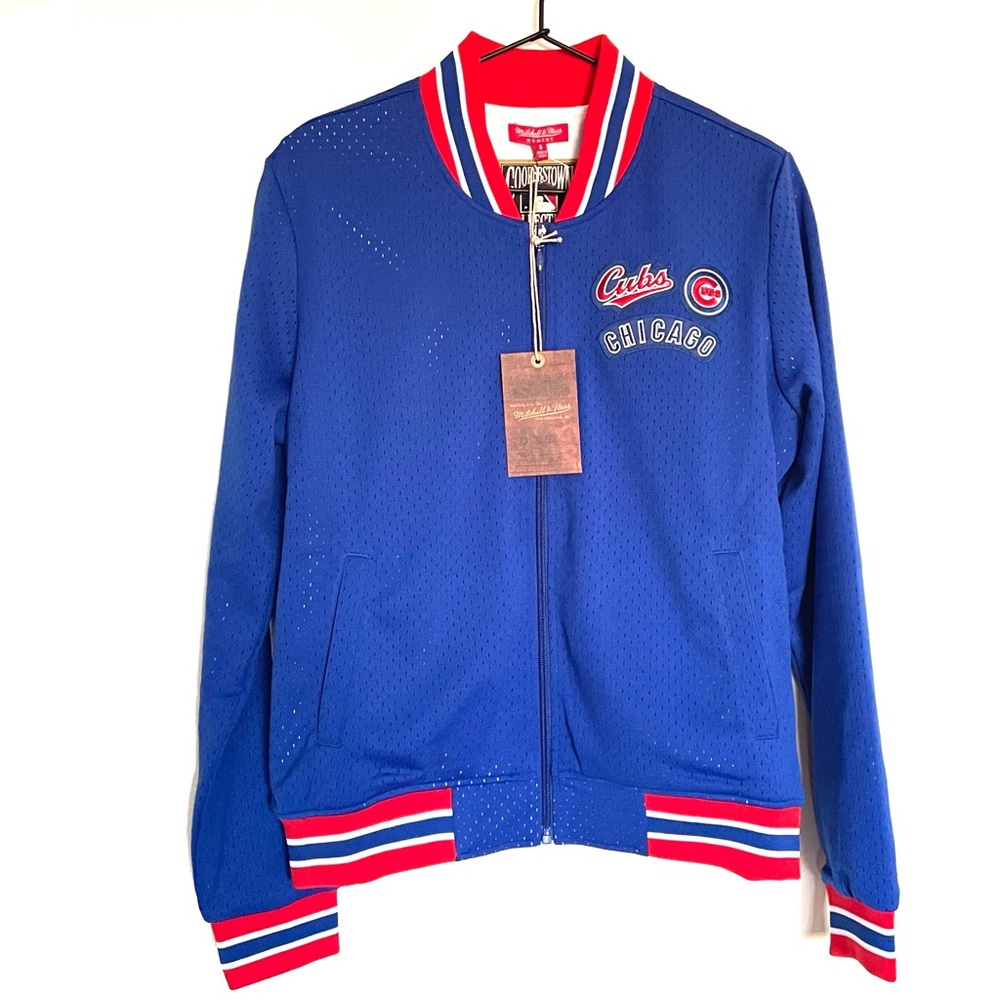 Mitchell & Ness Women's Chicago Cubs Mesh Track Jacket Size Large